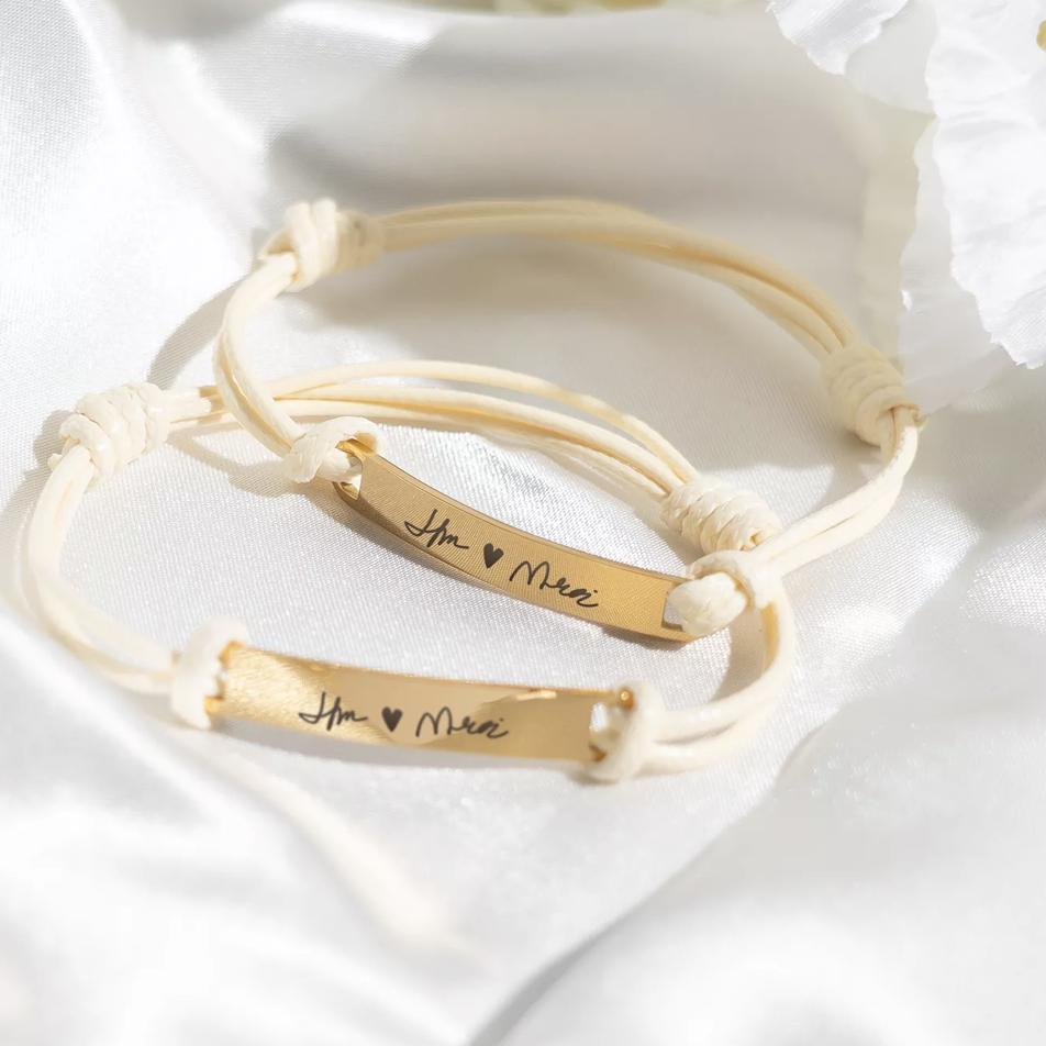 Rectangular Tag Cord Bracelet