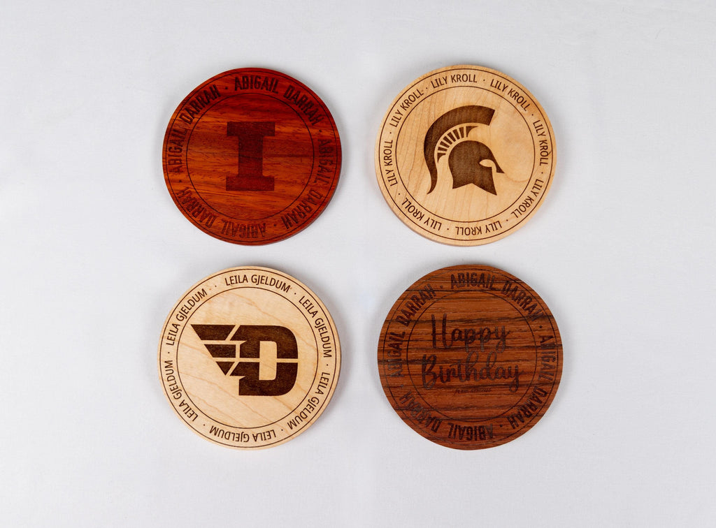 Engraved Wooden Coasters