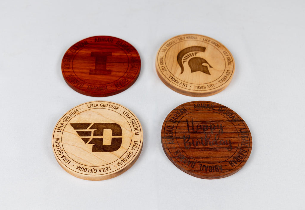 Engraved Wooden Coasters